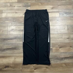 Vintage 2000s Y2K Nike Black Striped Wide Leg Track Pants